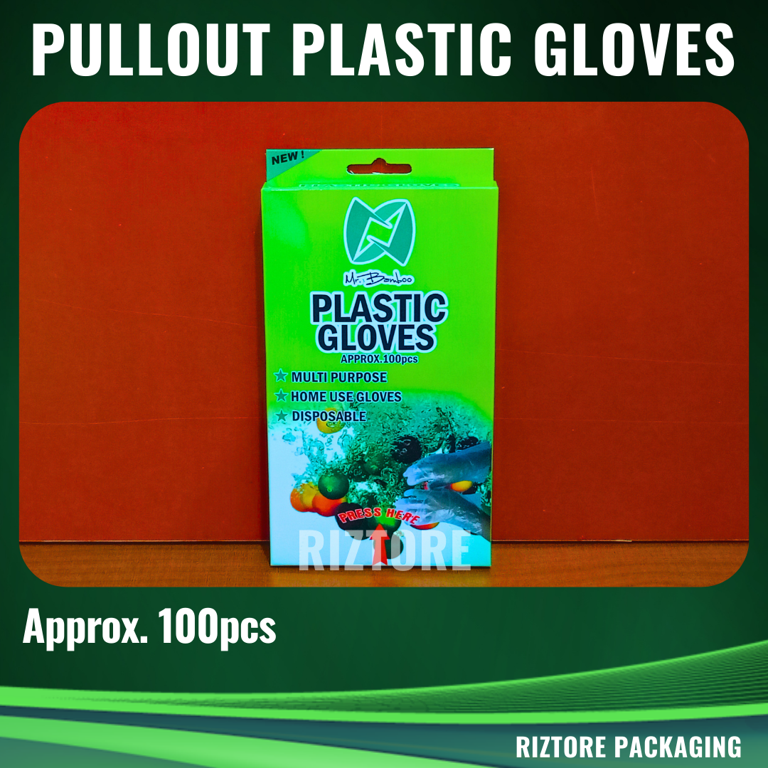 Pullout Disposable Plastic Hand Gloves