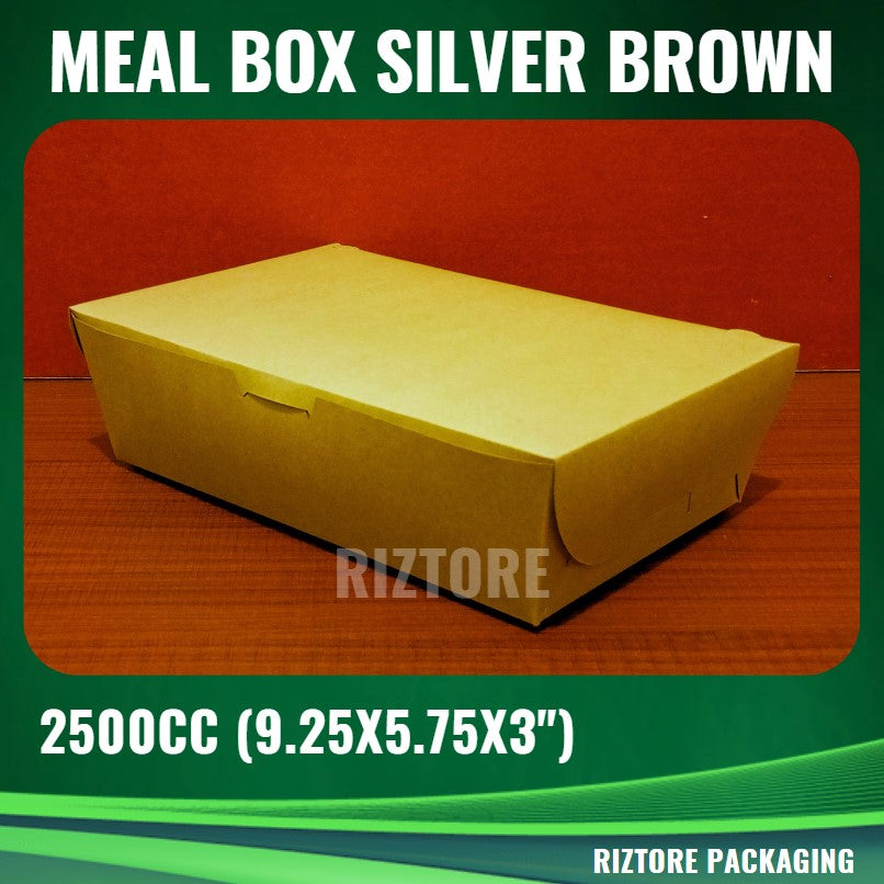Meal Box Brown/Silver 750cc, 1300cc and 2500cc