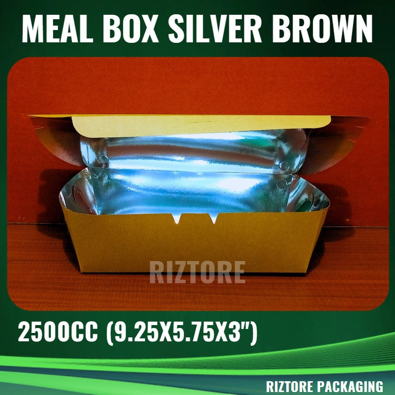 Meal Box Brown/Silver 750cc, 1300cc and 2500cc