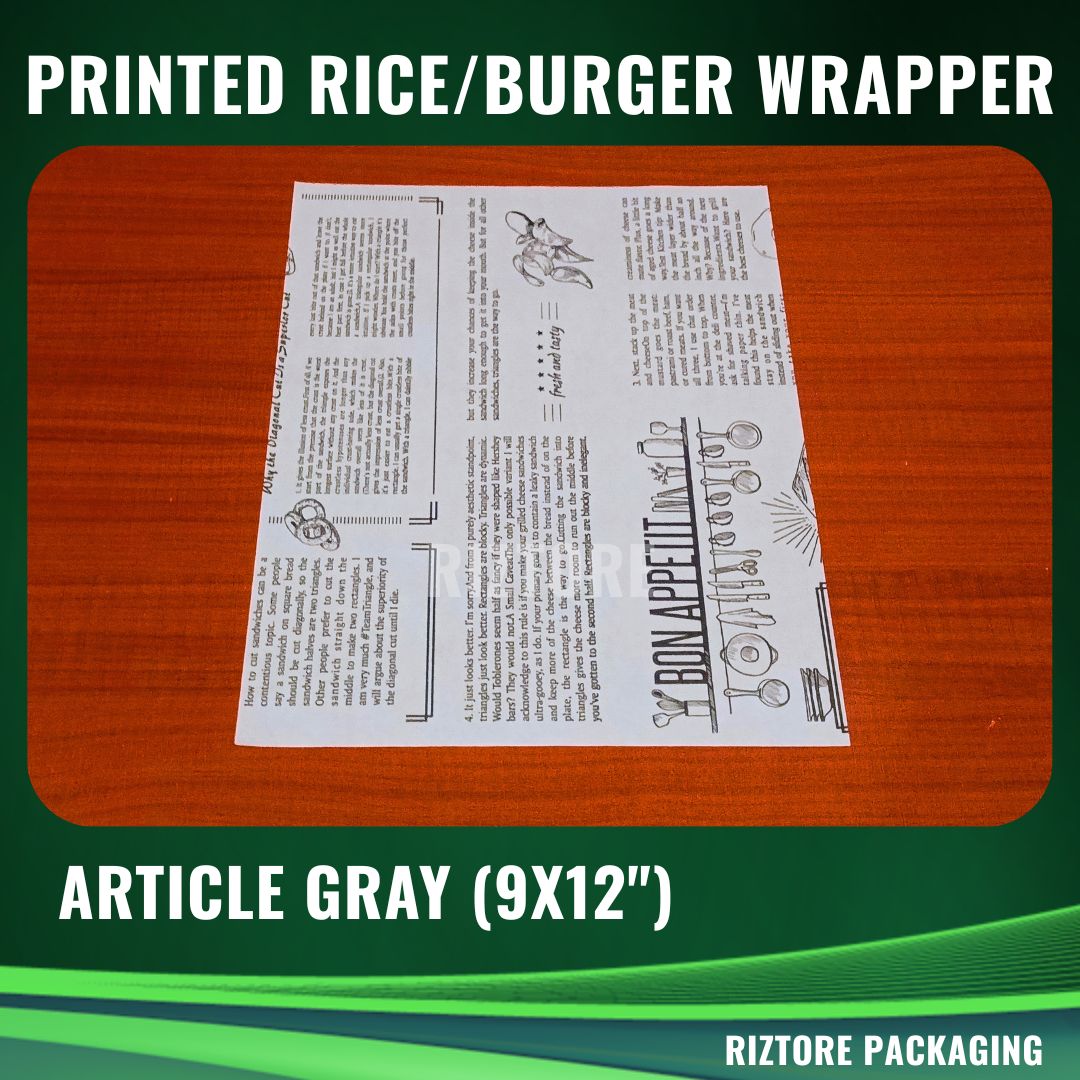 Printed Rice Wrapper 9x12"