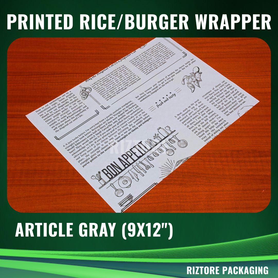 Printed Rice Wrapper 9x12"