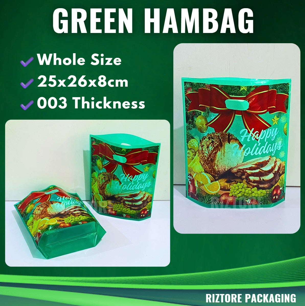 Christmas Ham Bag 1KG 50pcs