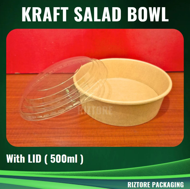 Kraft Salad Bowl with Lid 50's