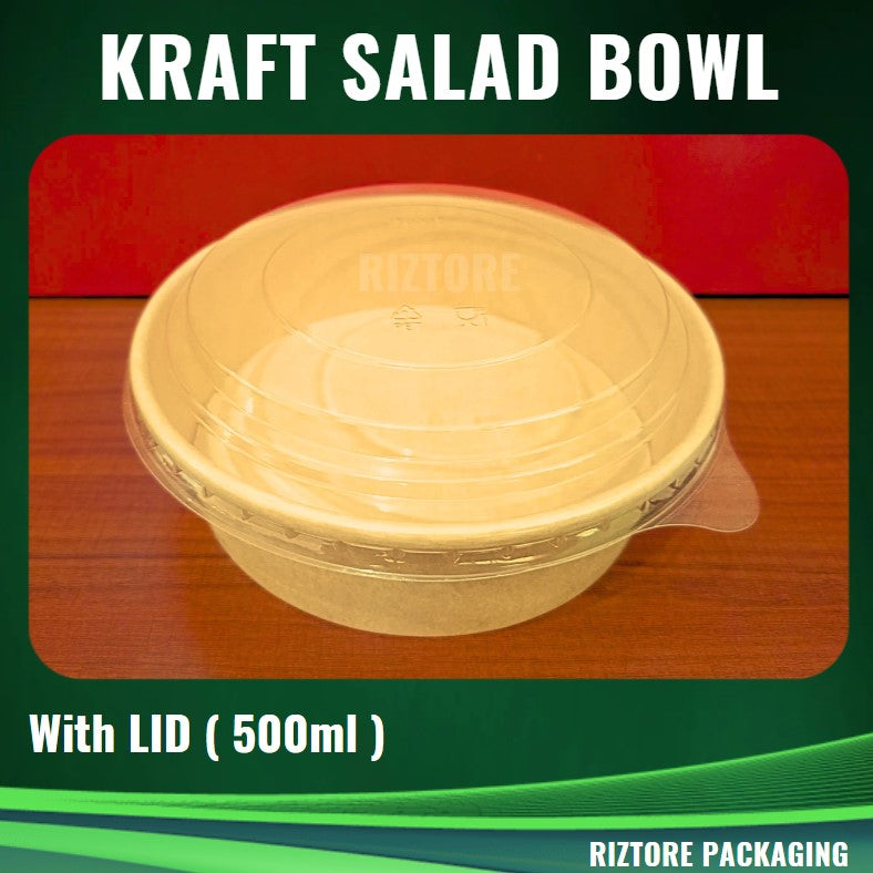 Kraft Salad Bowl with Lid 50's