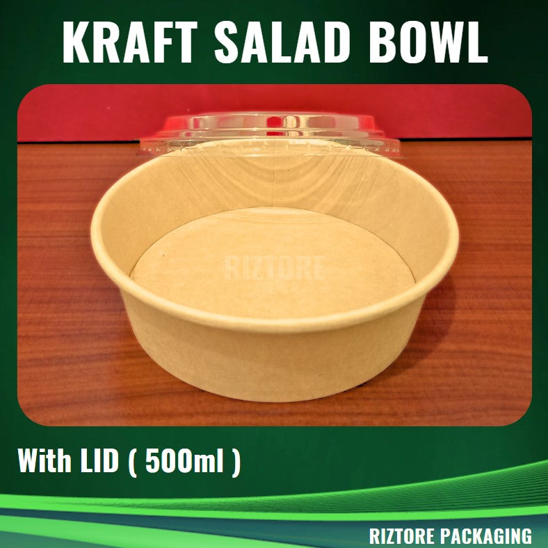 Kraft Salad Bowl with Lid 50's