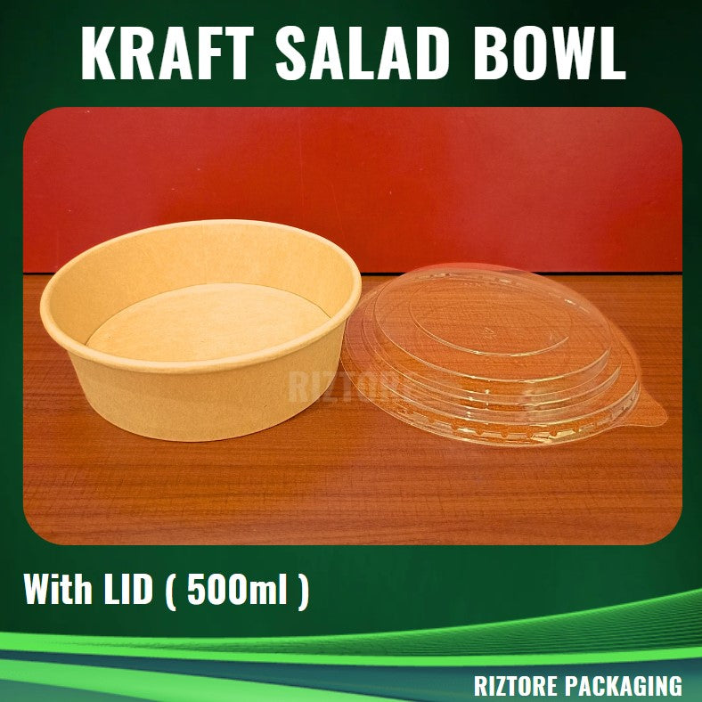 Kraft Salad Bowl with Lid 50's