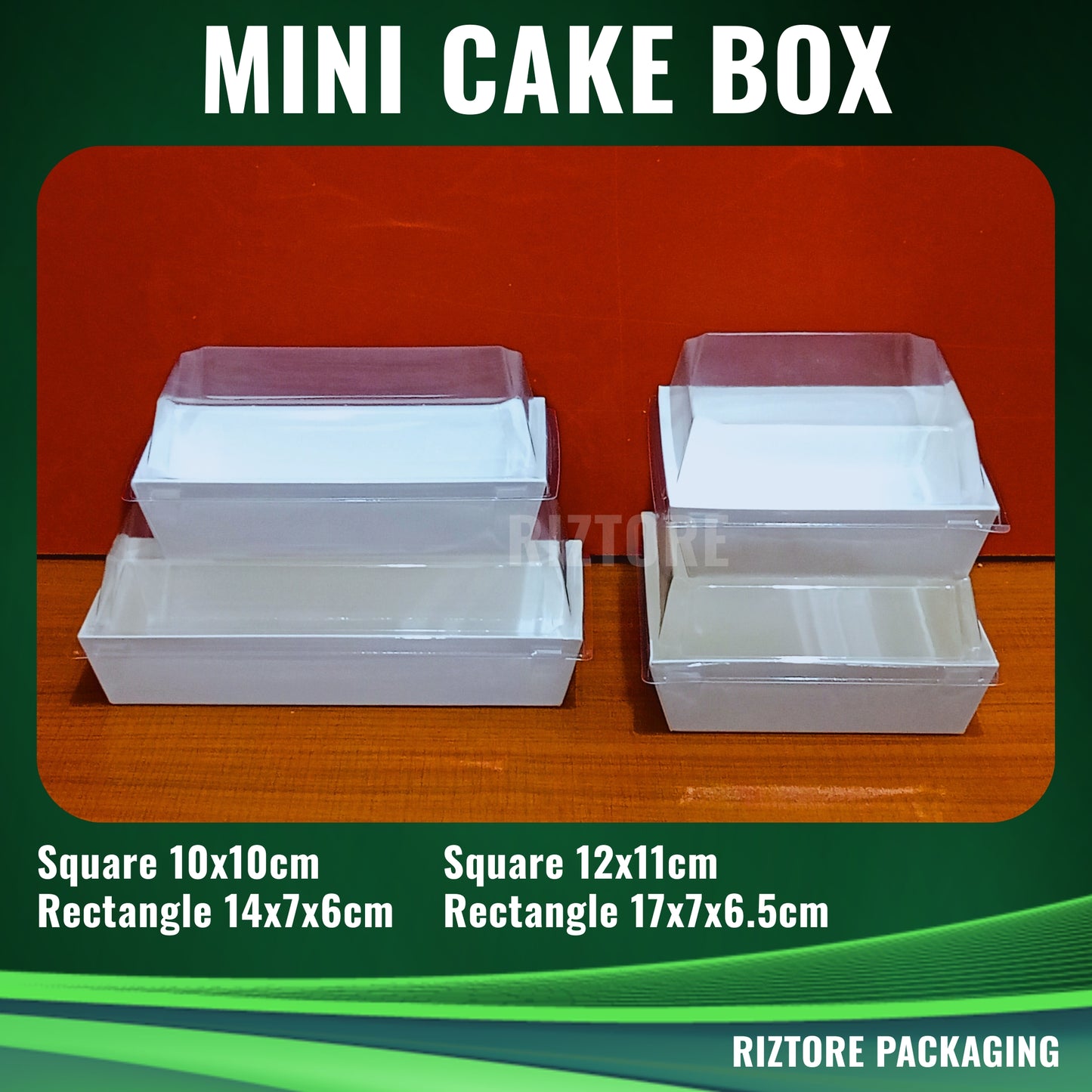 Mini Cake / Pastry Box White with LID 50pcs/pack