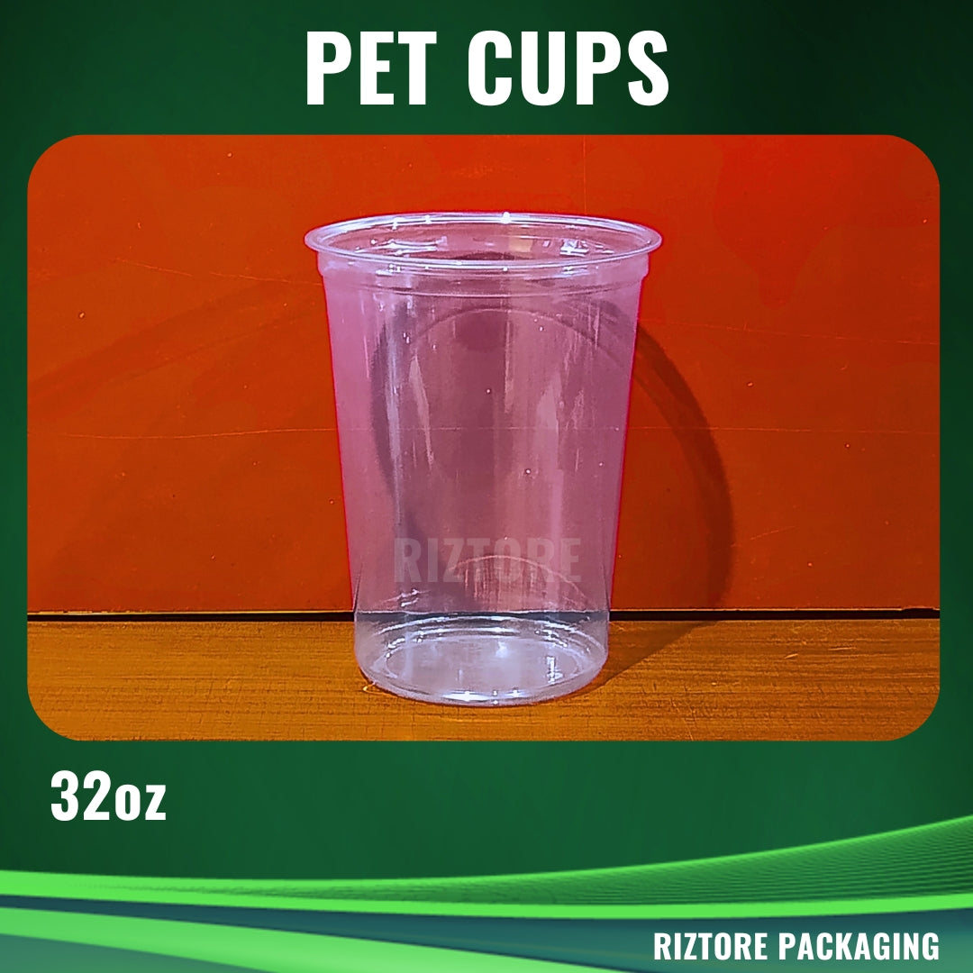 PET Cups and Lids 98mm 100 pcs