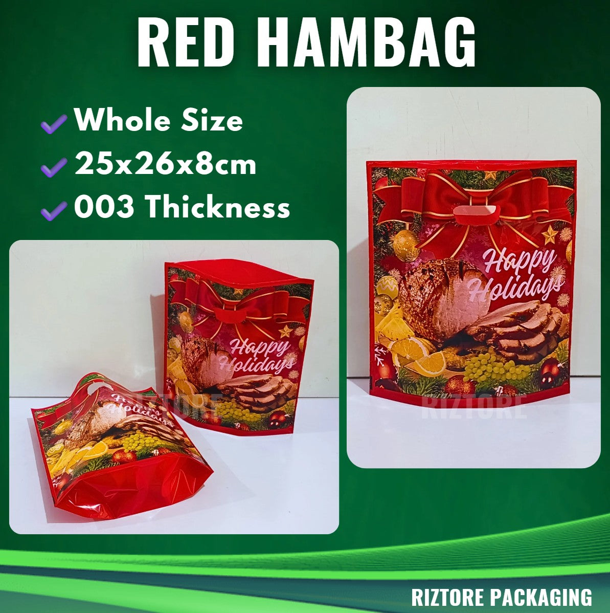 Christmas Ham Bag 1KG 50pcs