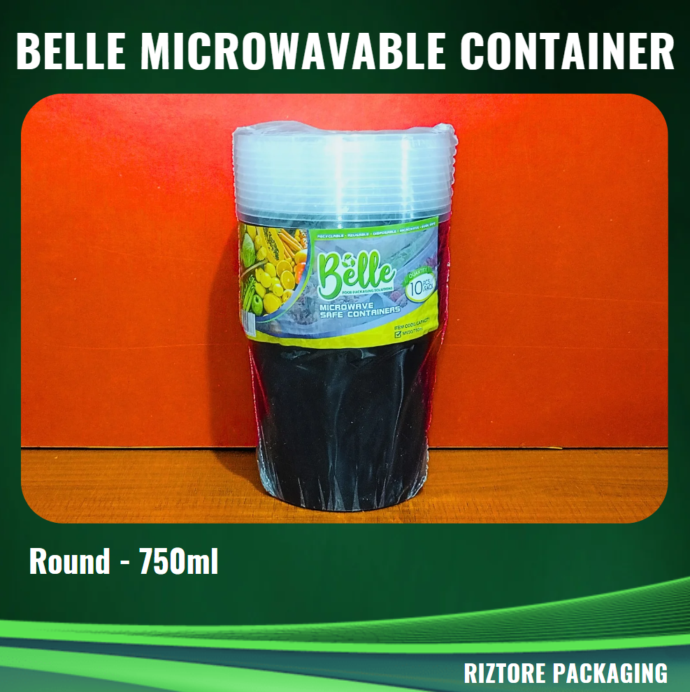 BELLE Microwavable Container Black Series 10pcs/pack