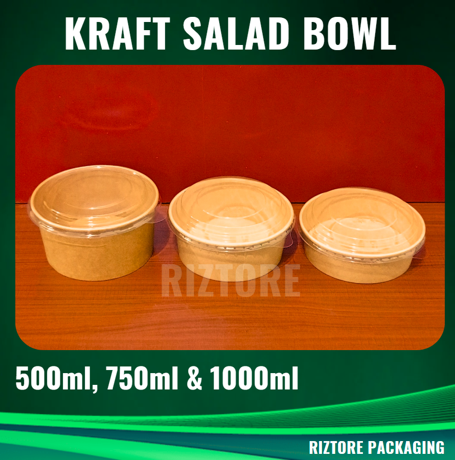 Kraft Salad Bowl with Lid 50's