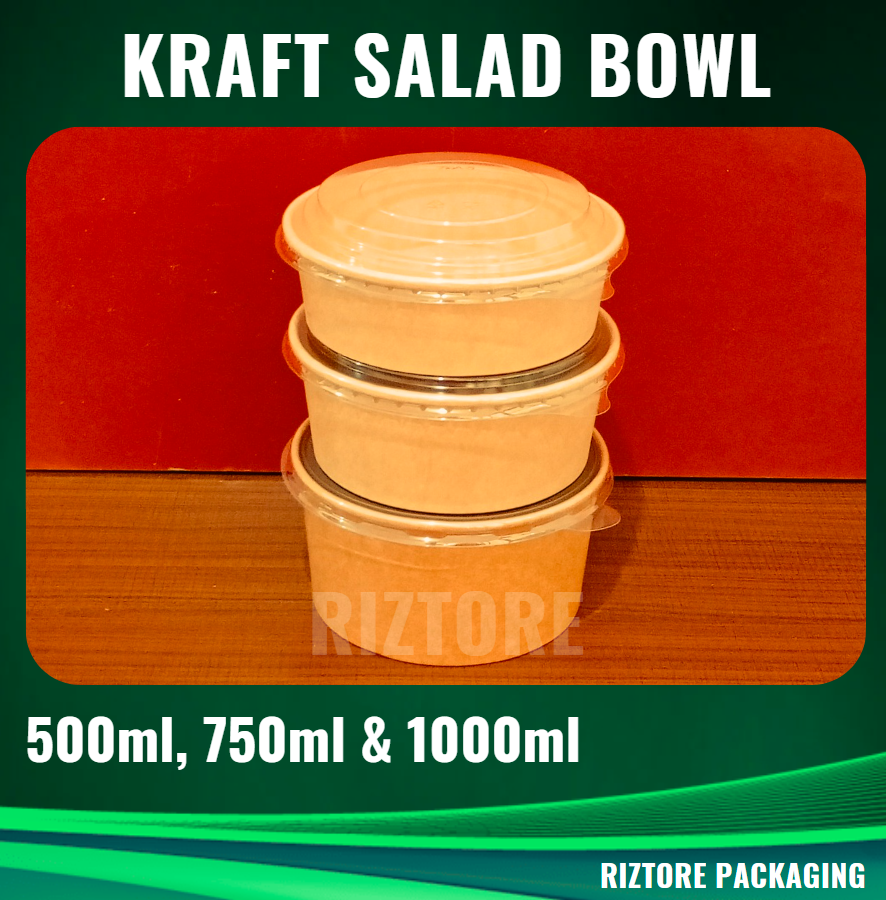 Kraft Salad Bowl with Lid 50's