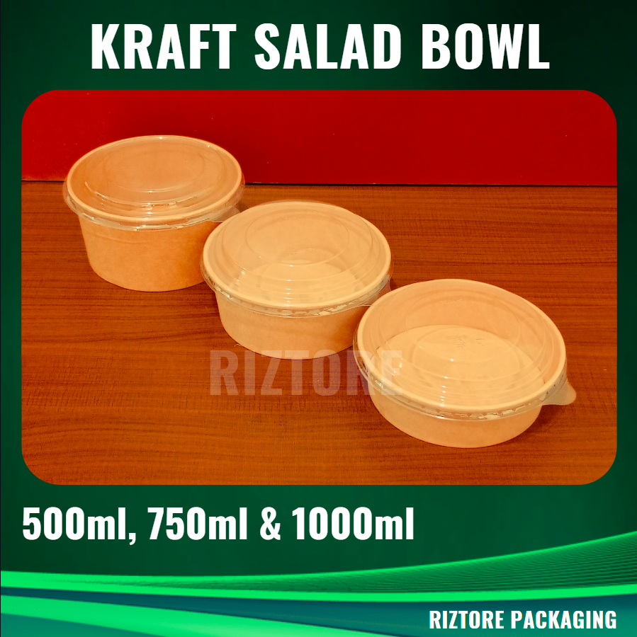 Kraft Salad Bowl with Lid 50's