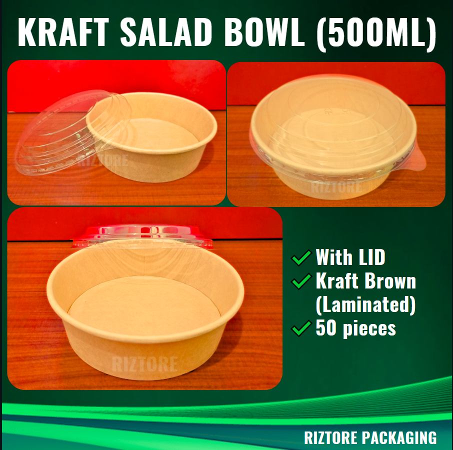 Kraft Salad Bowl with Lid 50's