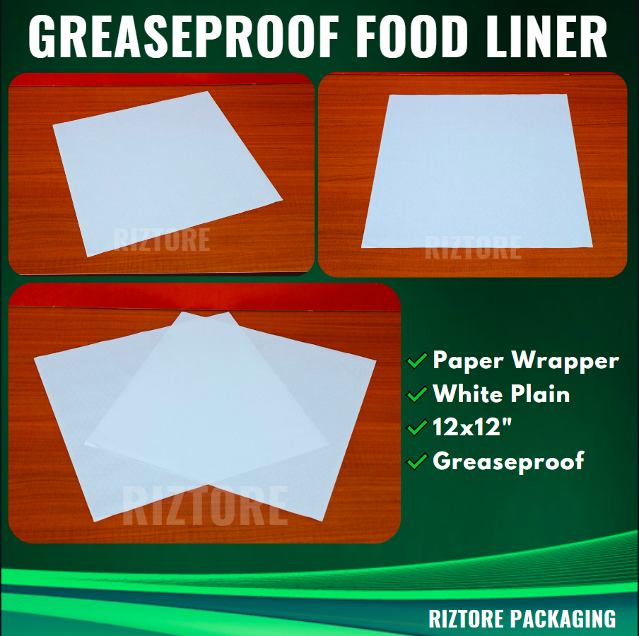 PACK Greaseproof Paper Food Liner 12x12 inches