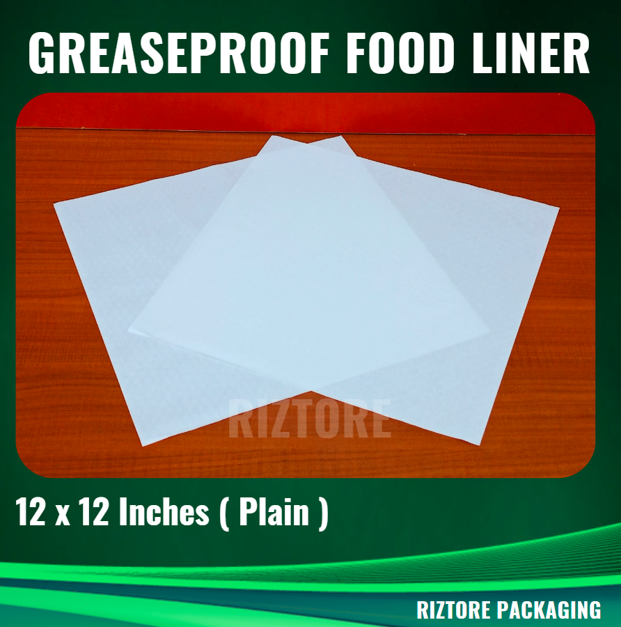 PACK Greaseproof Paper Food Liner 12x12 inches