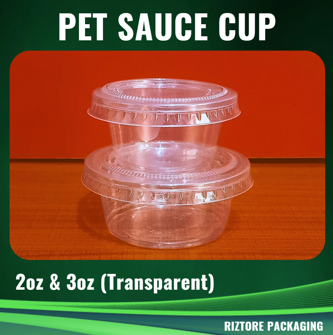 PET Clear Sauce Cup 2oz and 3oz 50's