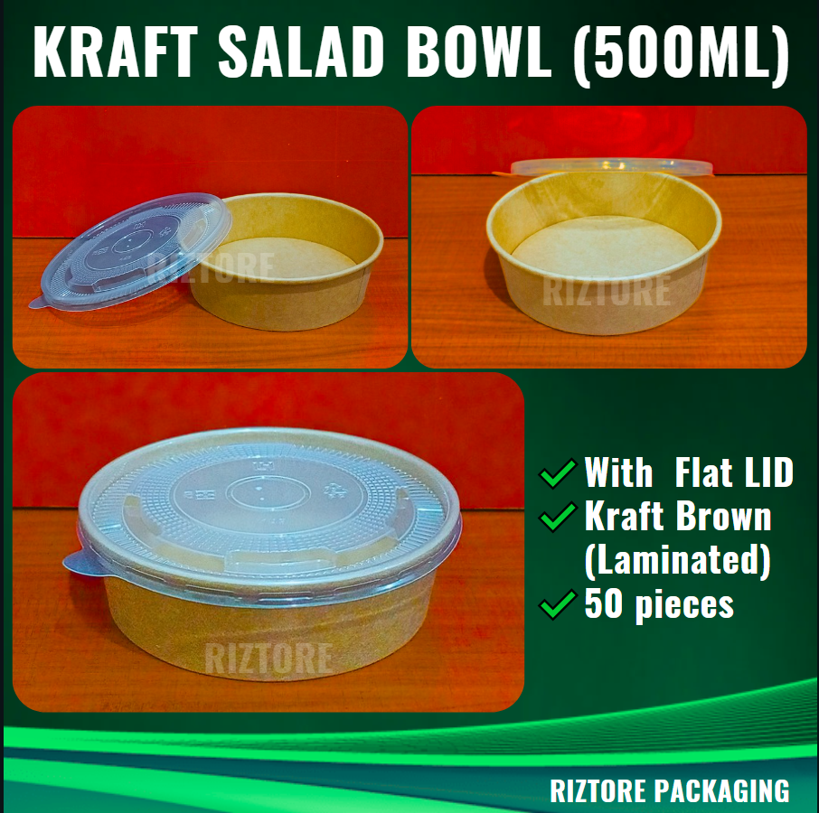 Kraft Salad Bowl with Lid 50's