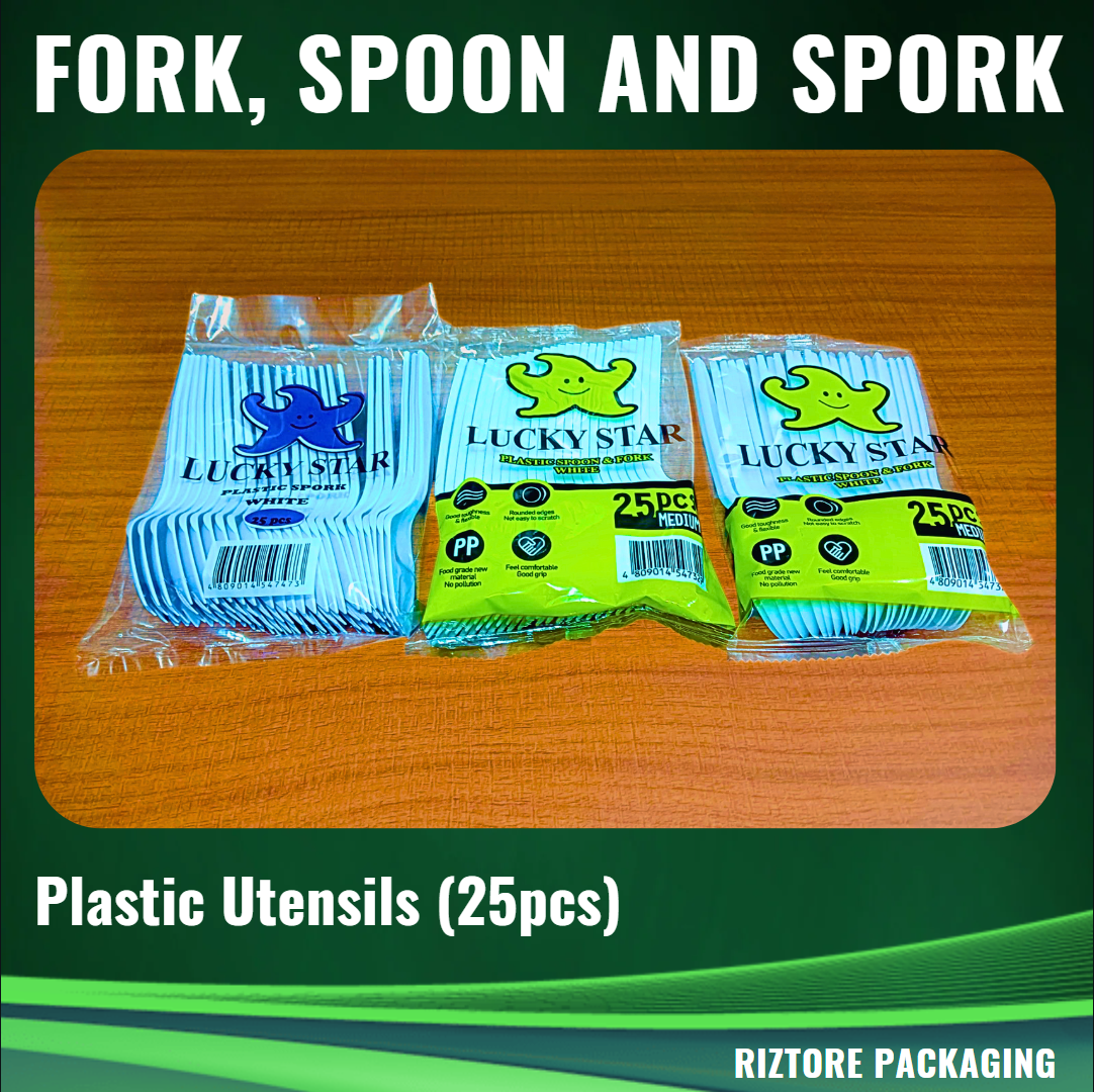 Plastic Spoon / Fork / Spork (Lucky Star)