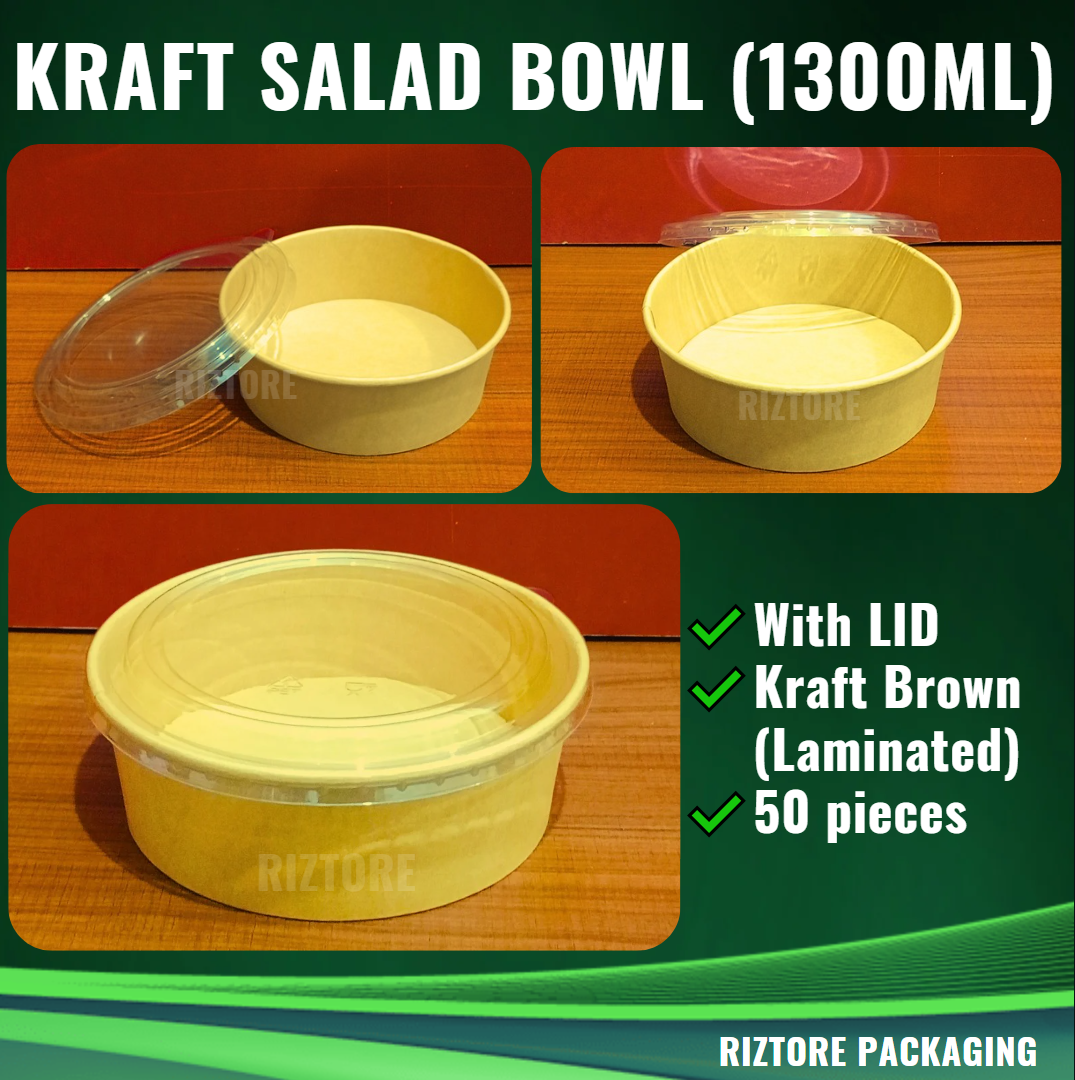 Kraft Salad Bowl with Lid 50's