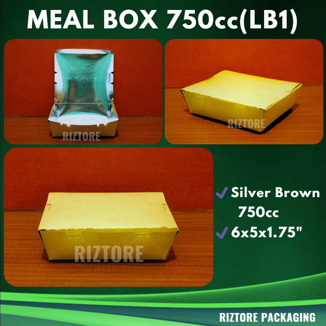 Meal Box Brown/Silver 750cc, 1300cc and 2500cc