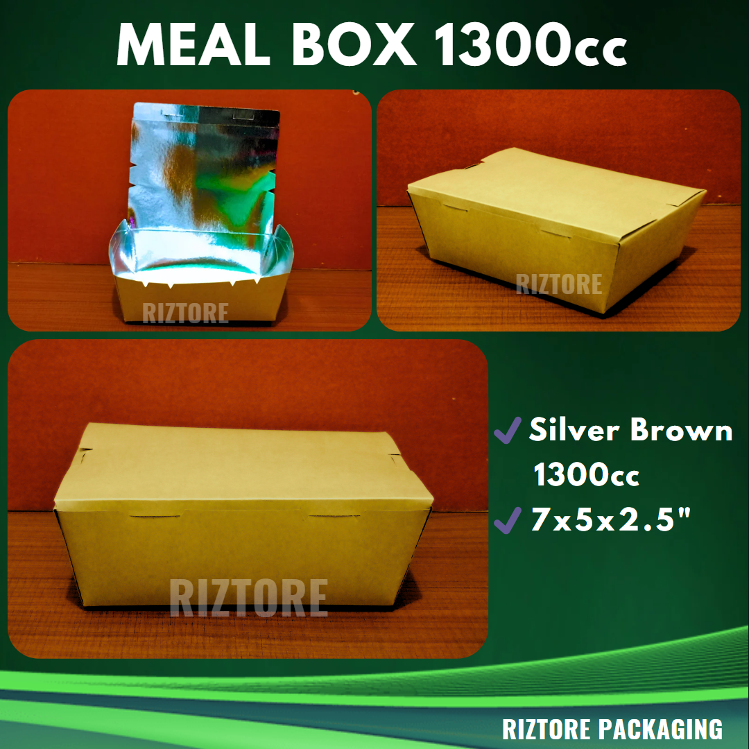 Meal Box Brown/Silver 750cc, 1300cc and 2500cc