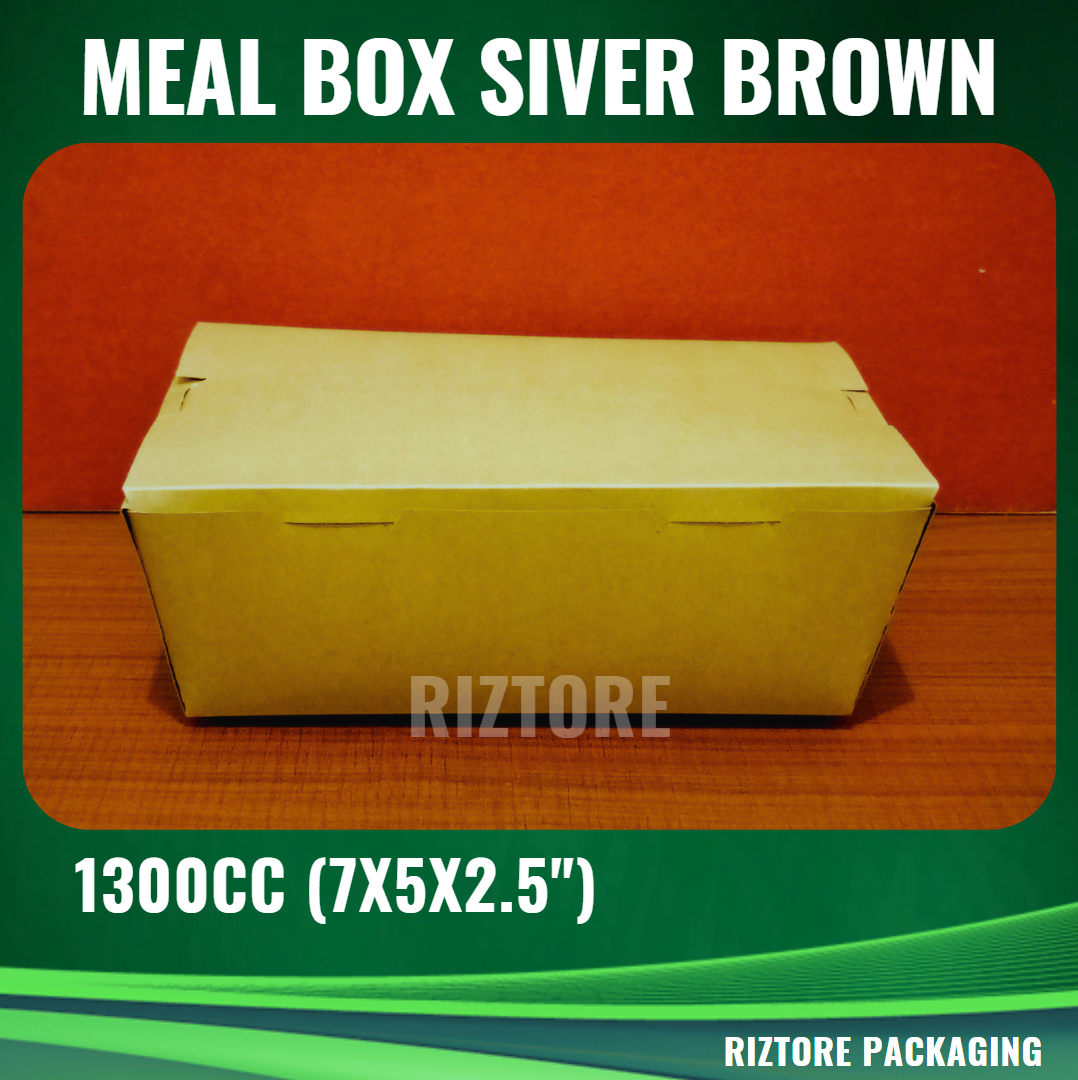 Meal Box Brown/Silver 750cc, 1300cc and 2500cc