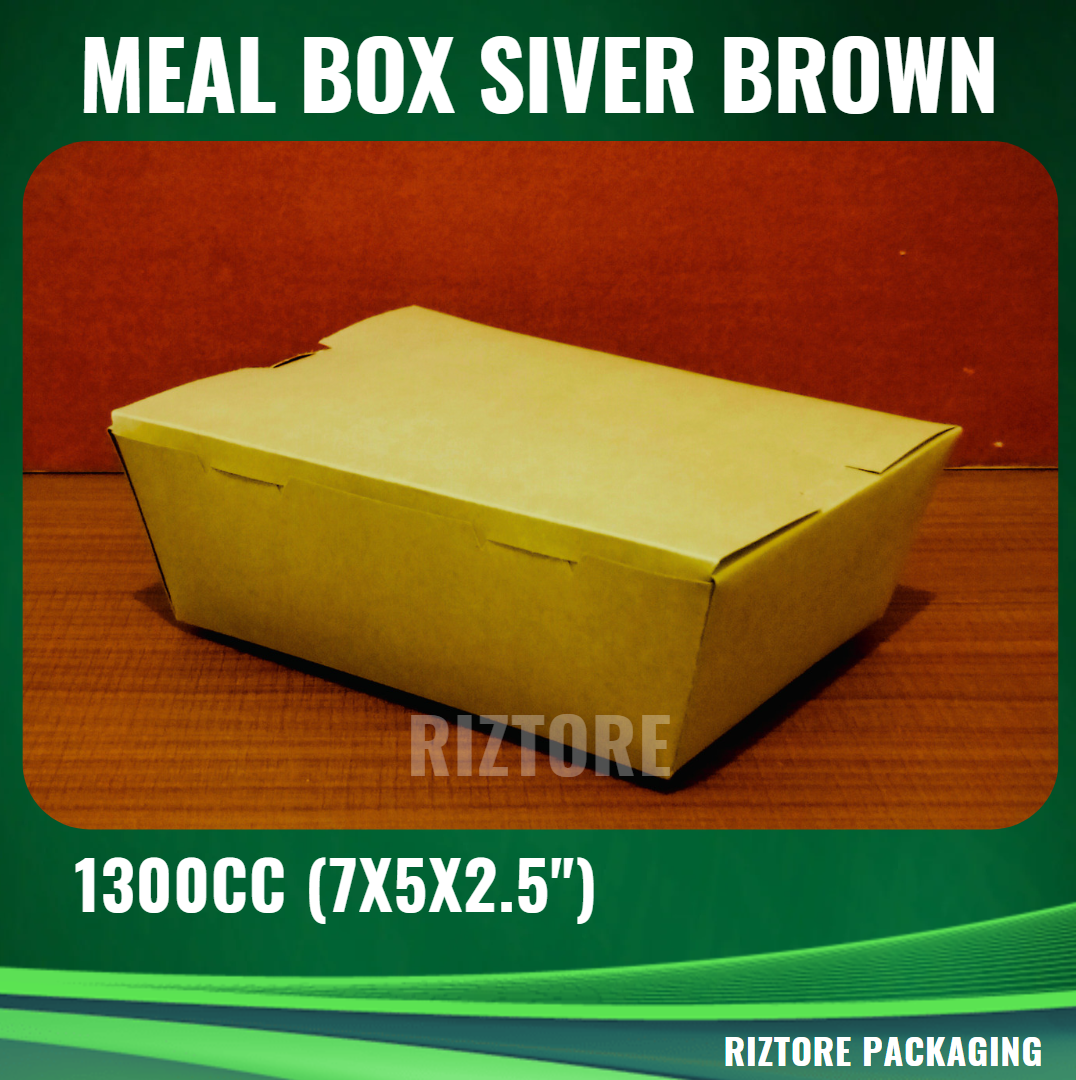 Meal Box Brown/Silver 750cc, 1300cc and 2500cc