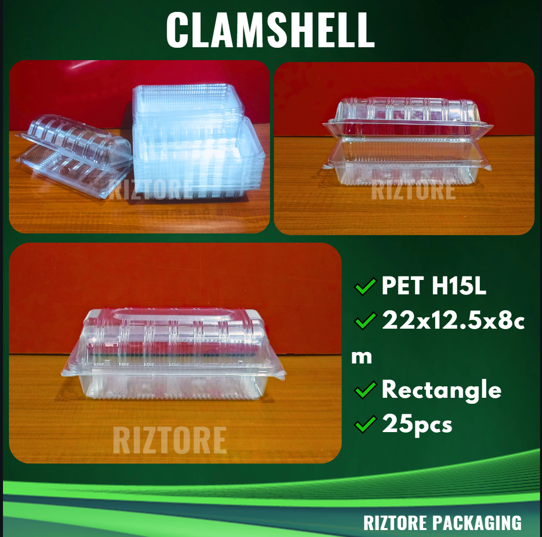 PET CLAMSHELL Containers 25 pcs