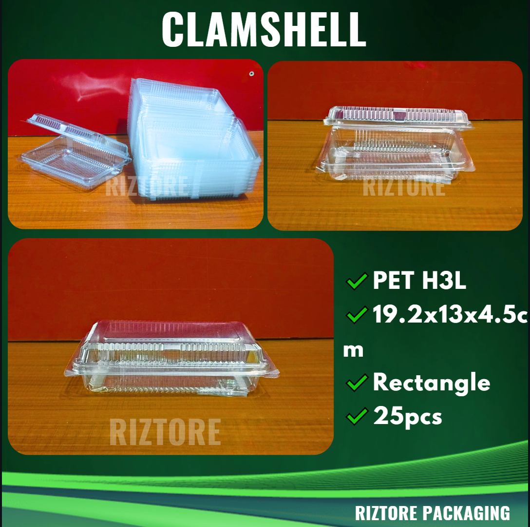 PET CLAMSHELL Containers 25 pcs