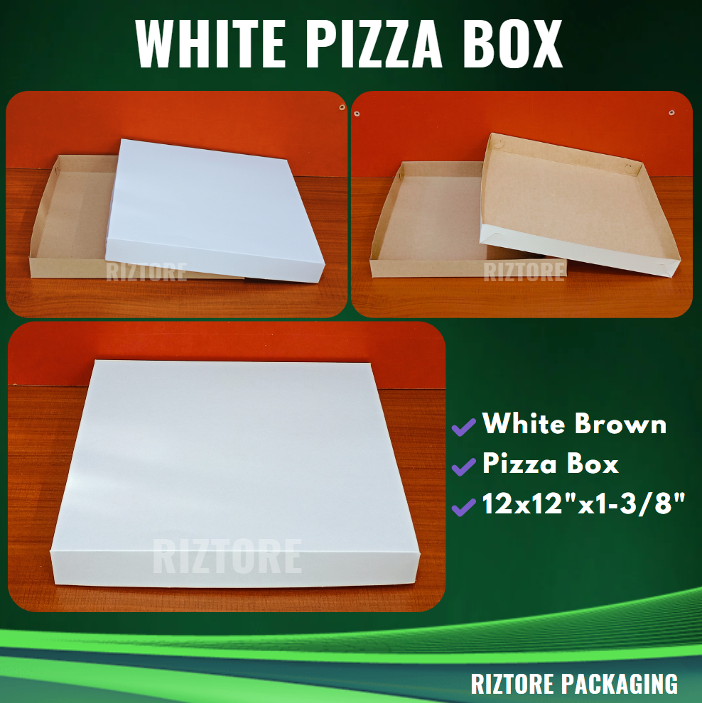 Pizza Box White/Brown 20 pcs/pack