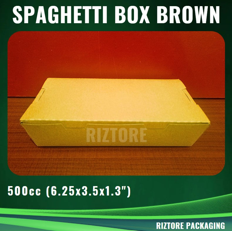 Spaghetti Box 500cc (Laminated Brown) 25's