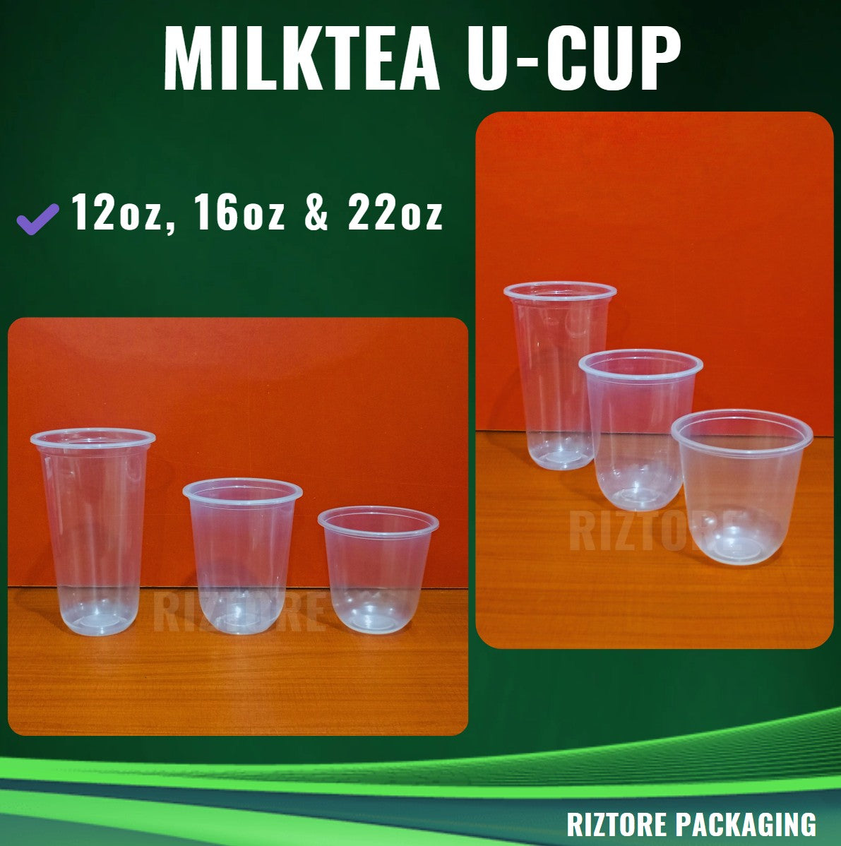 Milktea Cup (U-Cup) 100 pcs - Main Image