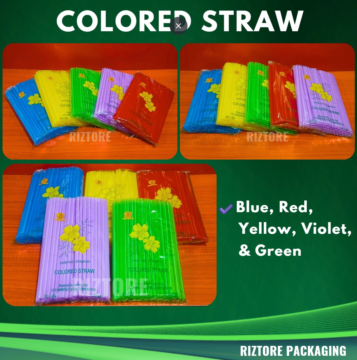 Colored Drinking Straw 50g and 90g