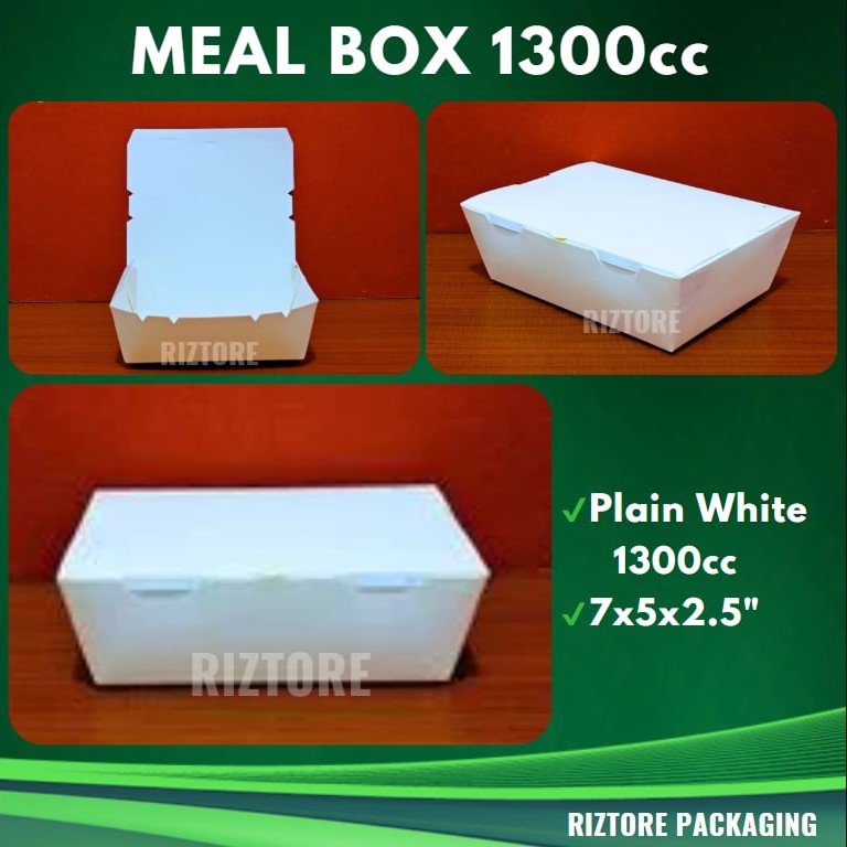 Meal Box White 700cc, 750cc, 1300cc and 1500cc