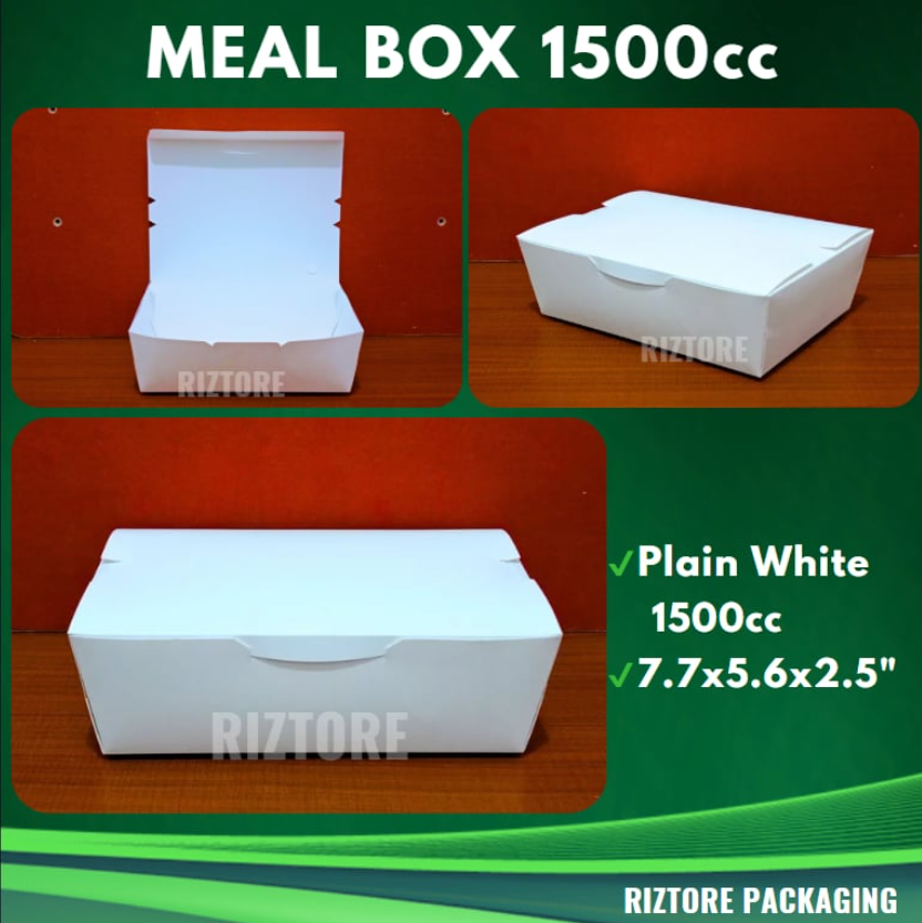Meal Box White 700cc, 750cc, 1300cc and 1500cc