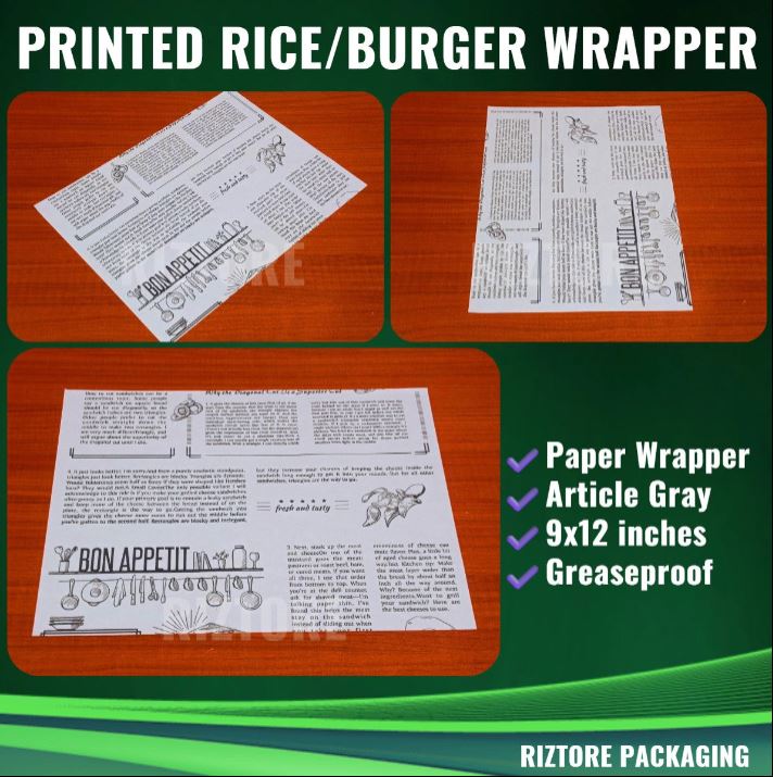 [Pack] Rice Wrapper/Food Liner 9x12"