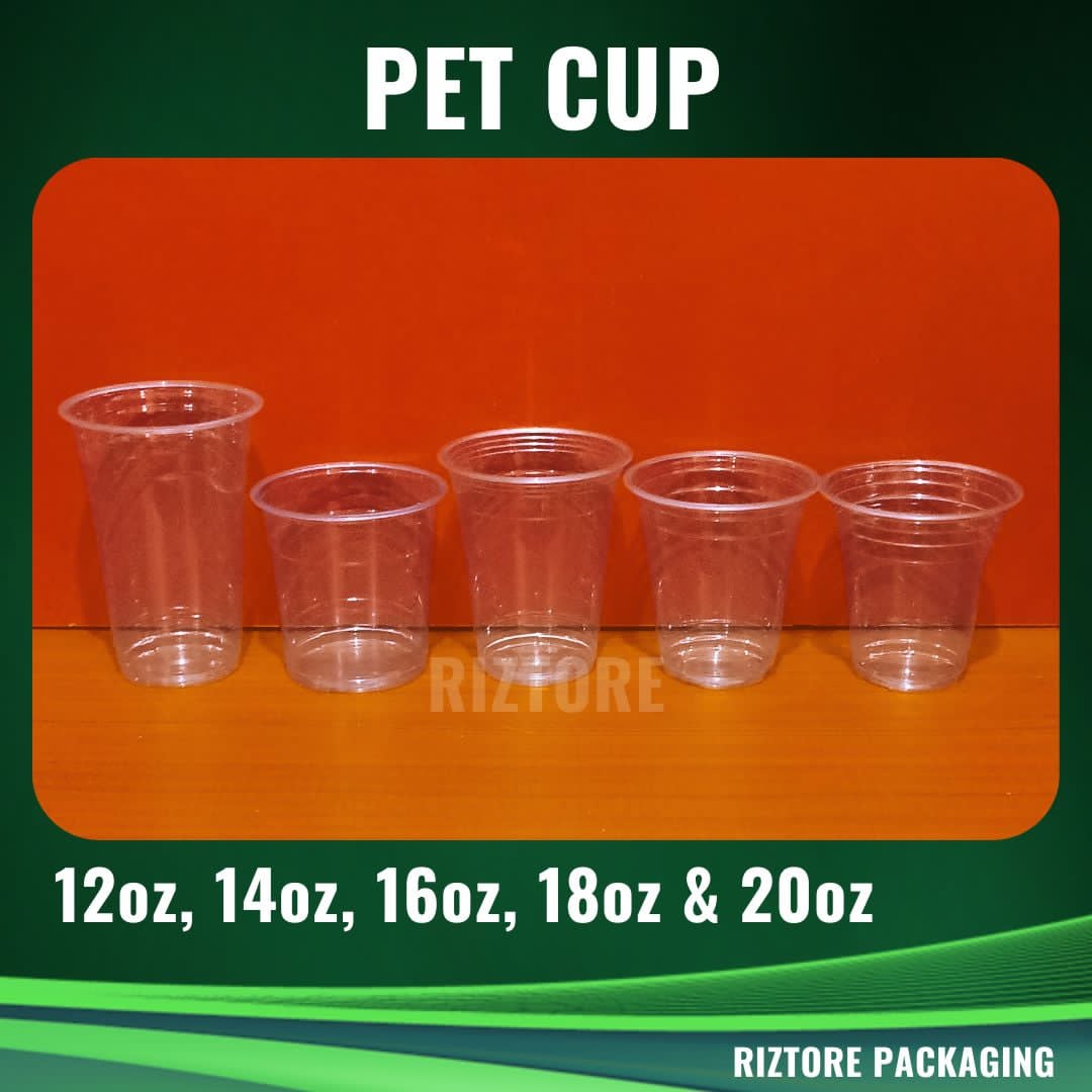 PET Cups and Lids 98mm 100 pcs