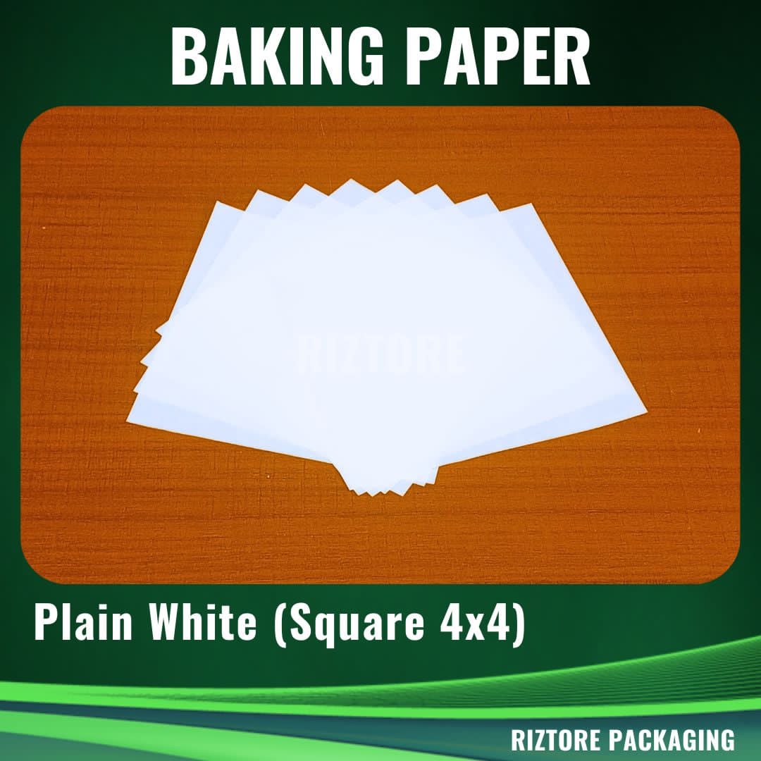 Square Baking Paper 4x4" White