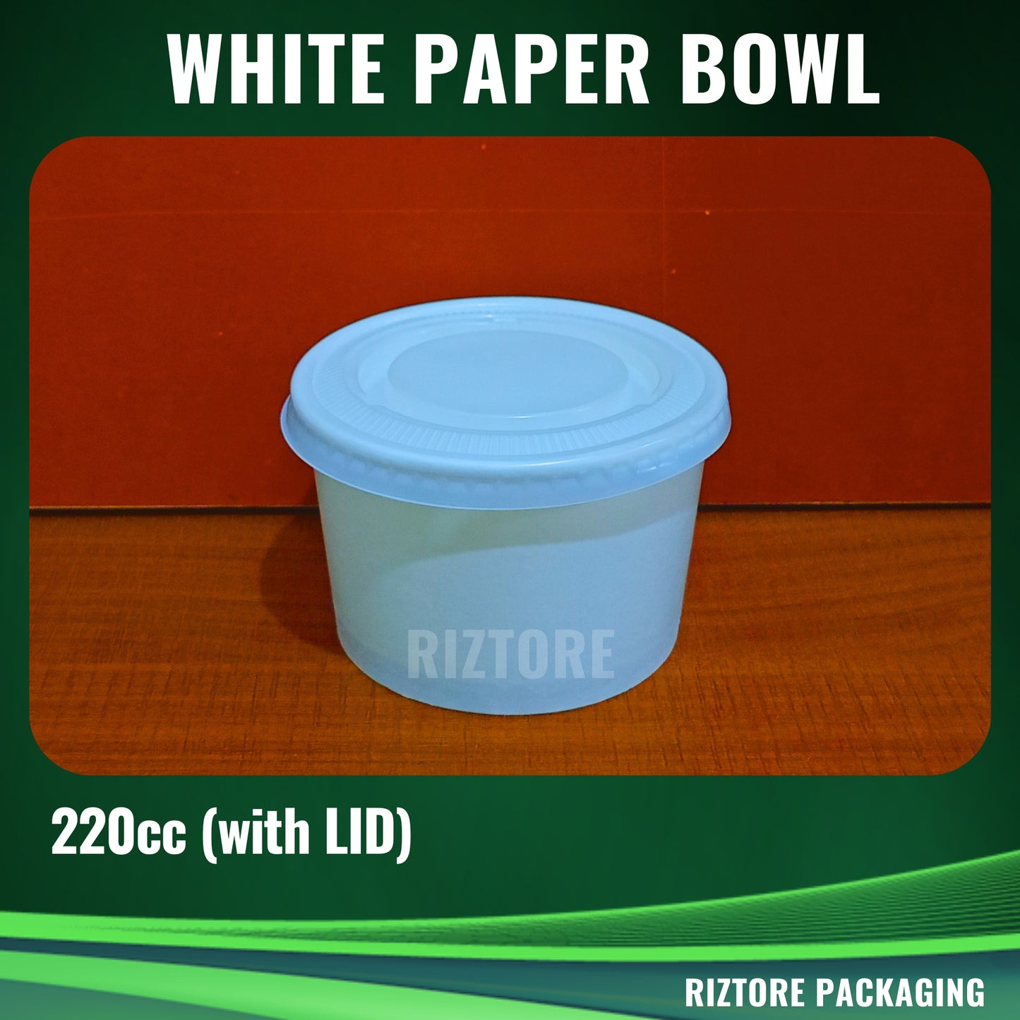 Paper Bowl with Lid 100 pcs