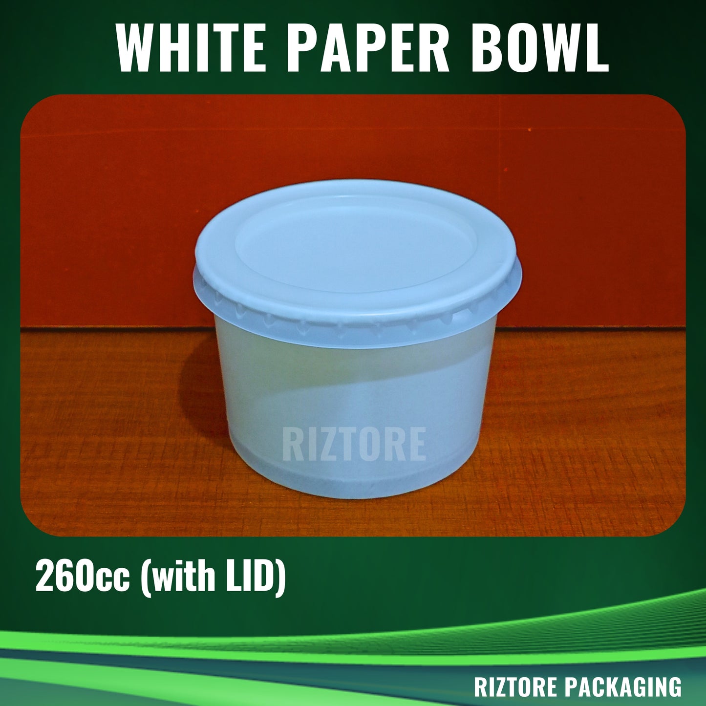 Paper Bowl with Lid 100 pcs