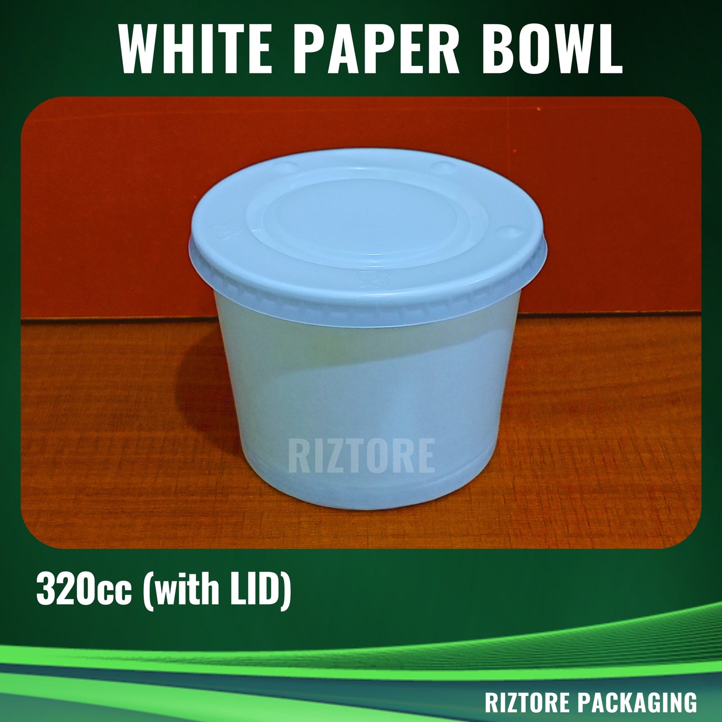 Paper Bowl with Lid 100 pcs