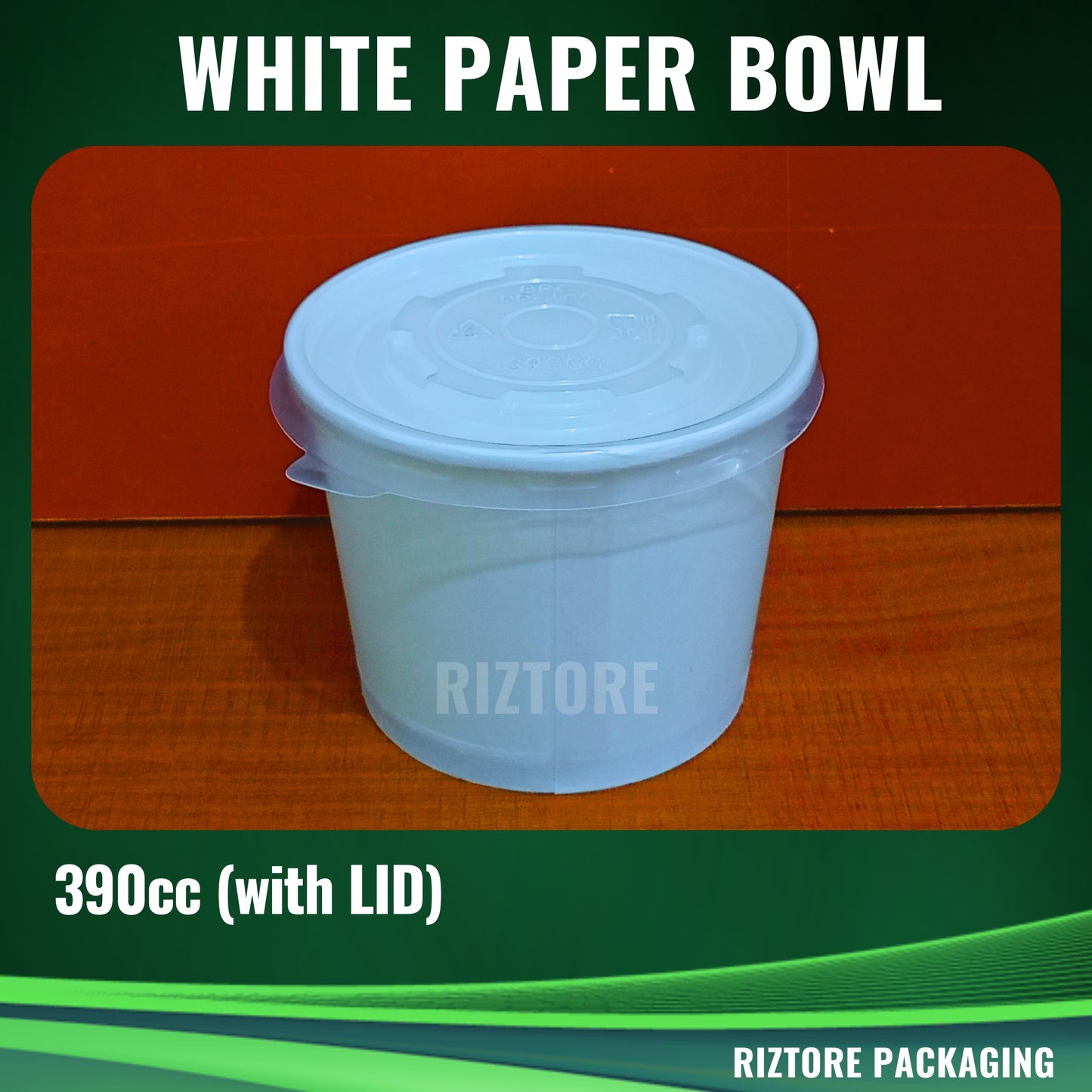 Paper Bowl with Lid 100 pcs