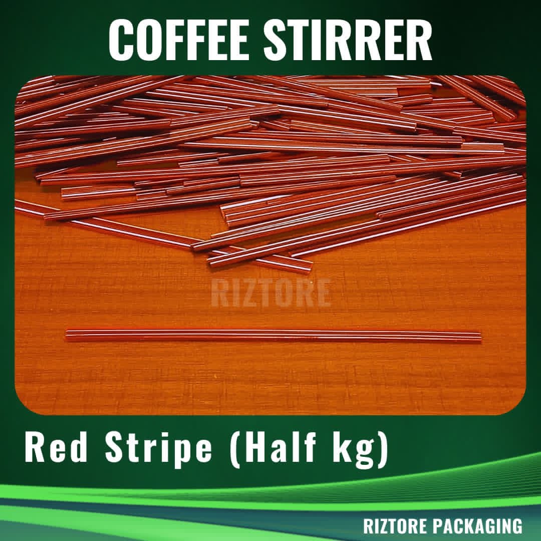 Coffee Stirrer Red Stripe 1/2 kg
