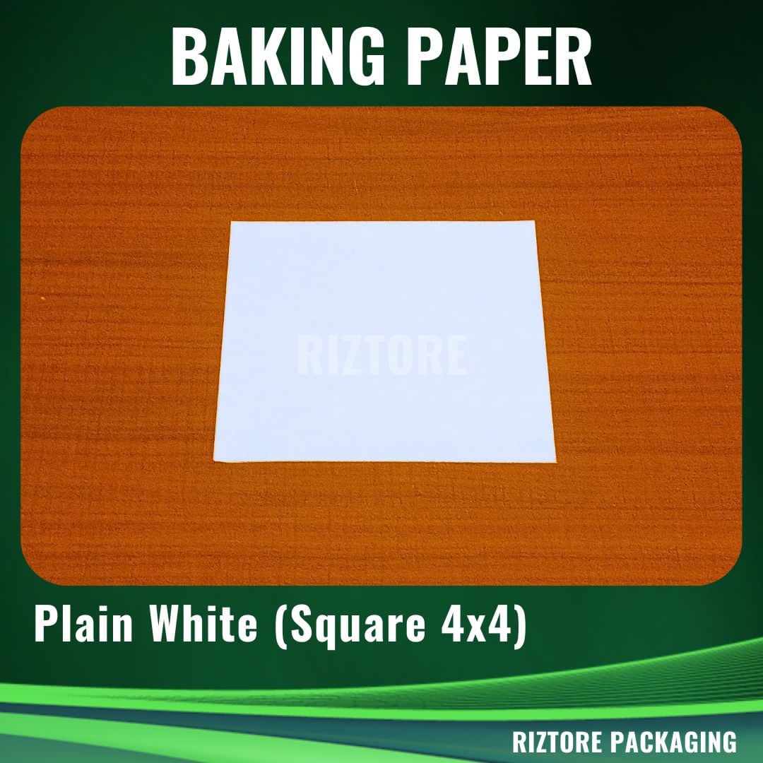 Square Baking Paper 4x4" White