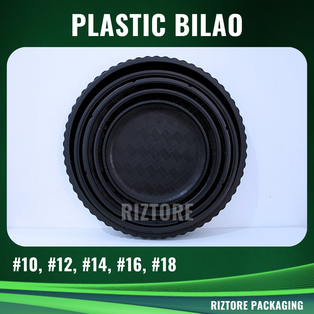 Black Bilao Plastic Tray