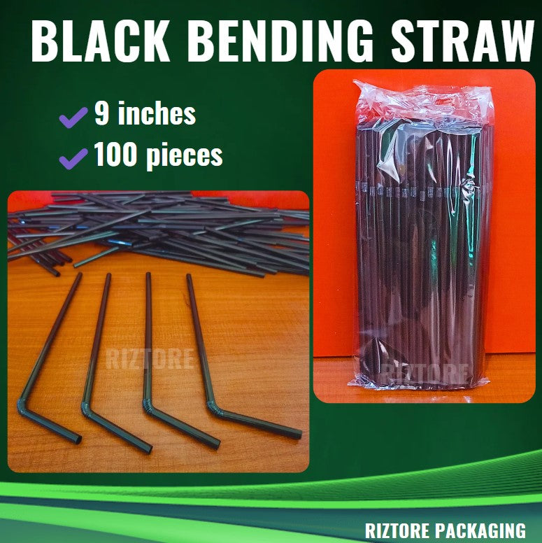 Black Bending Straw