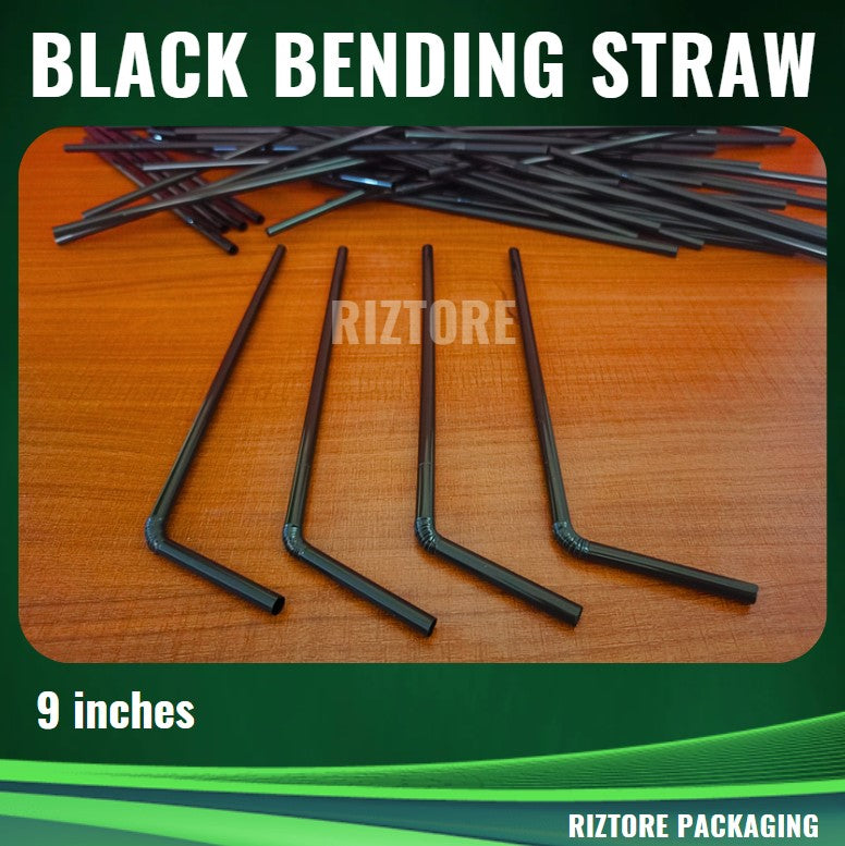 Black Bending Straw