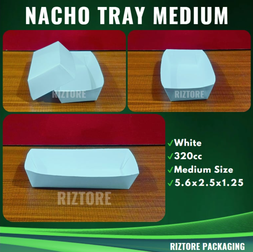 Nacho Tray/Inner Tray White and Silver