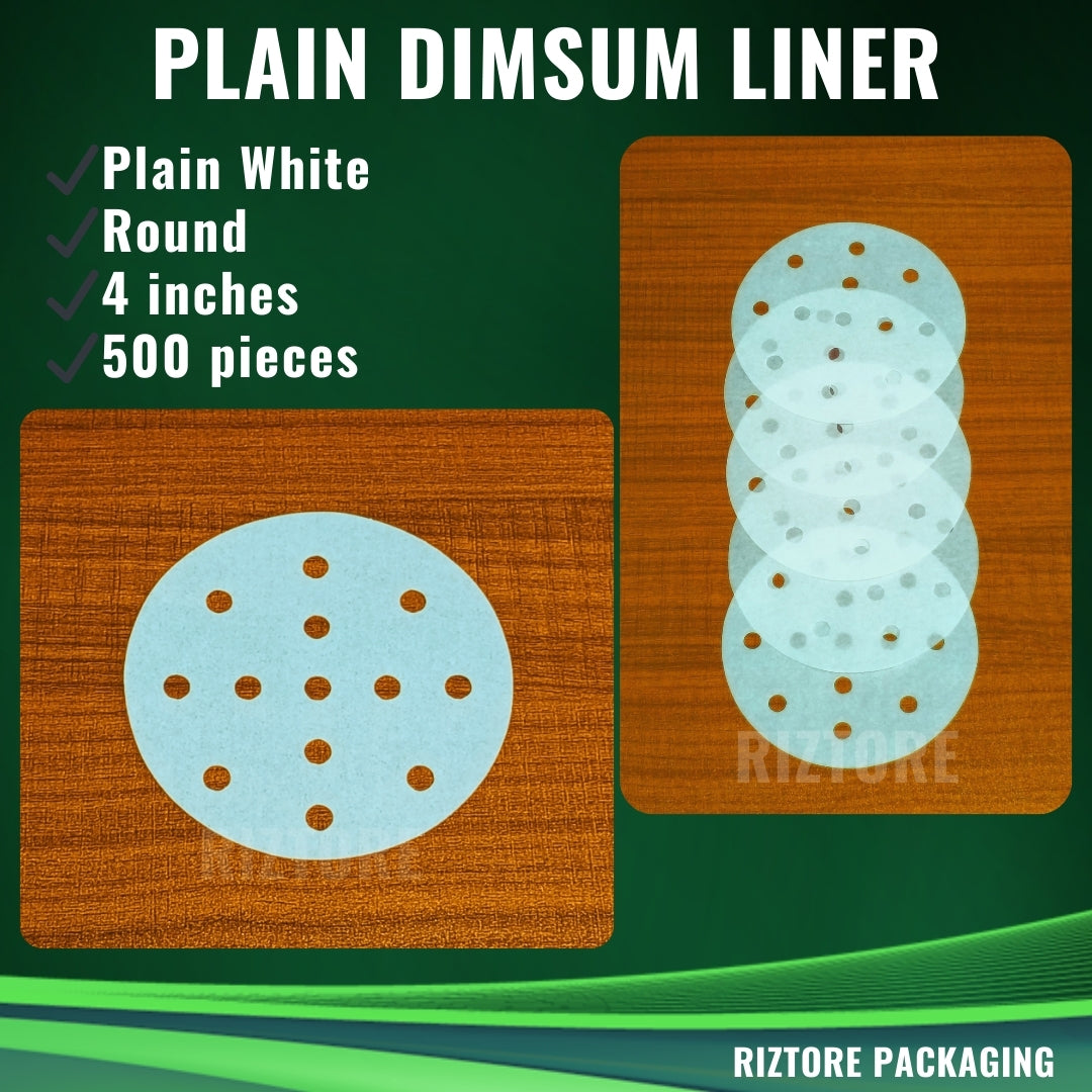Plain White Dimsum Liner